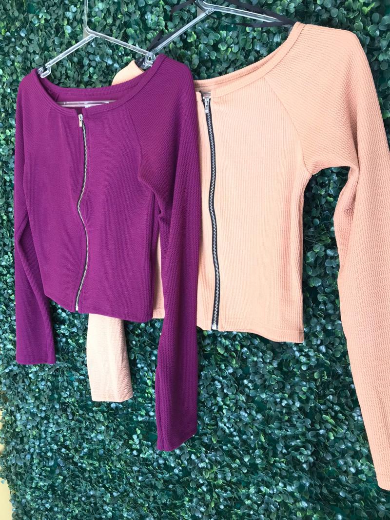 Blusa Feminina Cropped Manga Longa