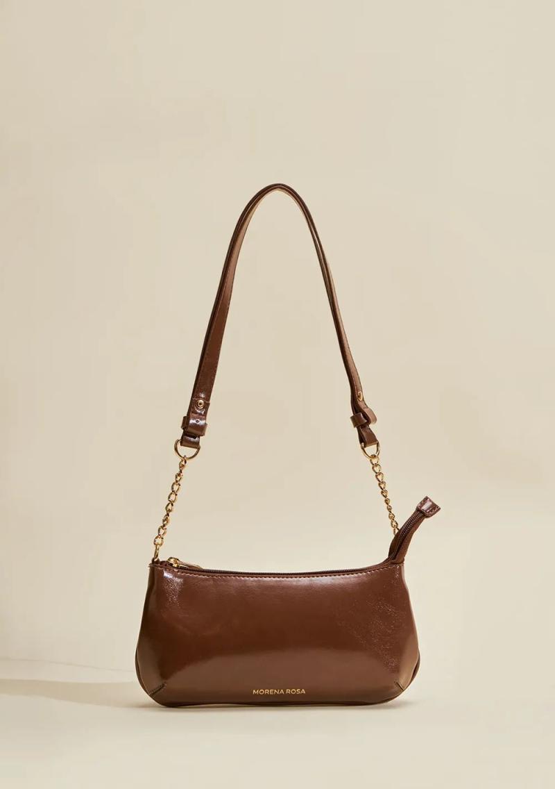 Bolsa Baguette Morena Rosa Gloss Coffee
